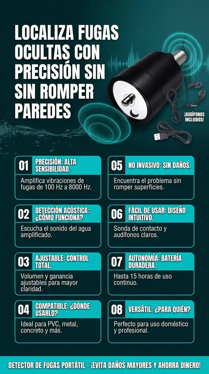 Detector de Fugas de Agua por Sonido 💧 Encontrá la Fuga Sin Romper Nada — 1