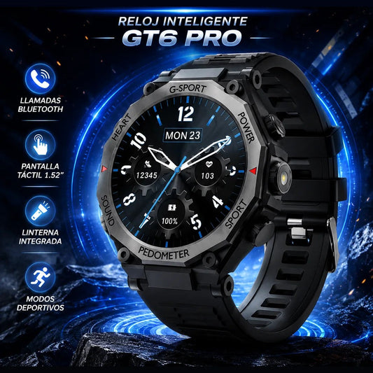 Reloj Inteligente GT6 Pro ⌚ Llamadas Bluetooth y Linterna — 1