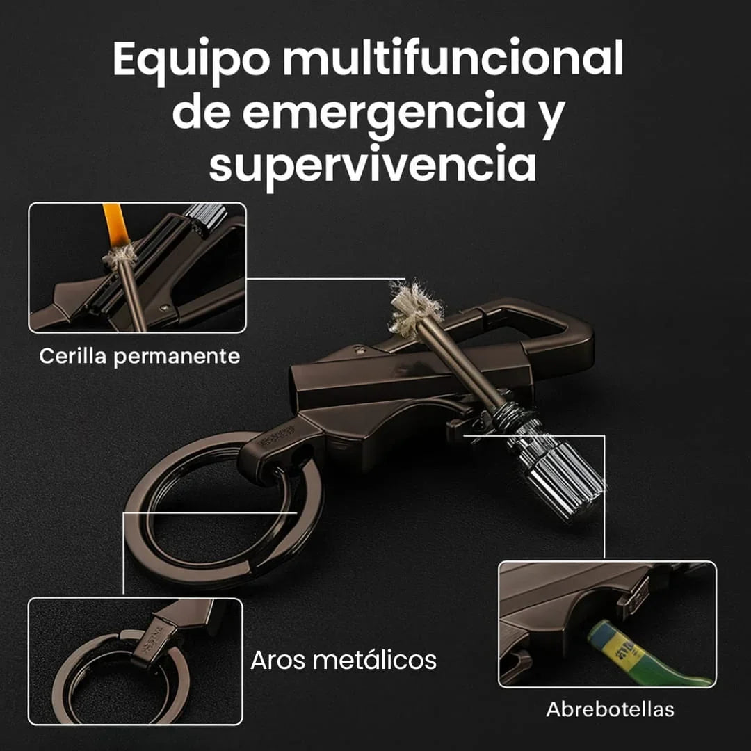 Encendedor, Abridor y Llavero 3 en 1 🔥 Cerilla Permanente