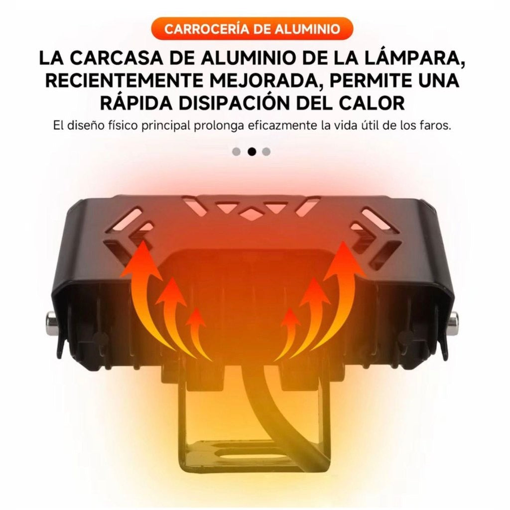 Faros LED Auxiliares de Largo Alcance — Pack 2 · Luz Blanca y Ámbar 🔦 — 3