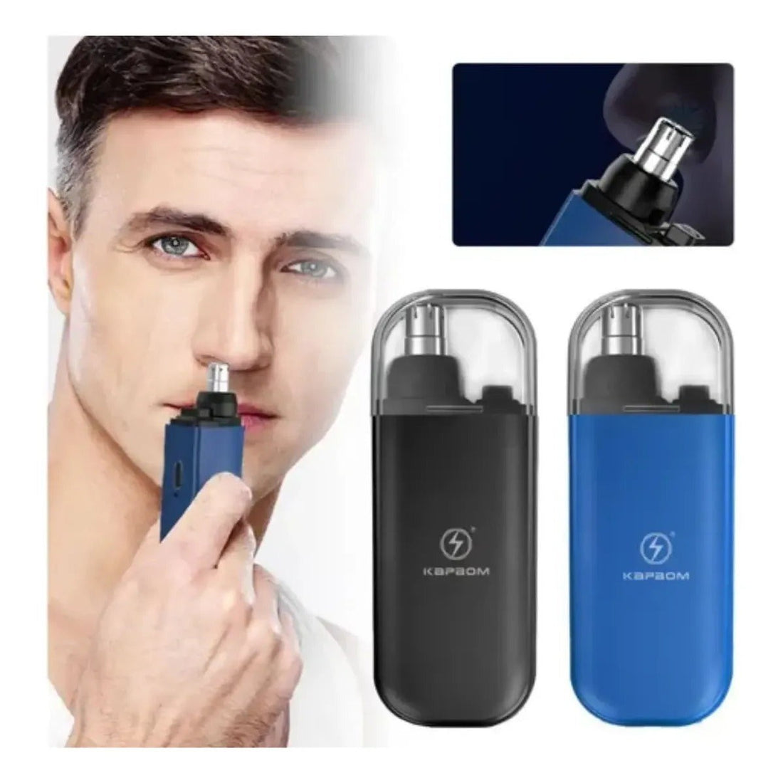 Recortador de Vello Nasal y de Oídos — Cabezal 360° Lavable ✂️